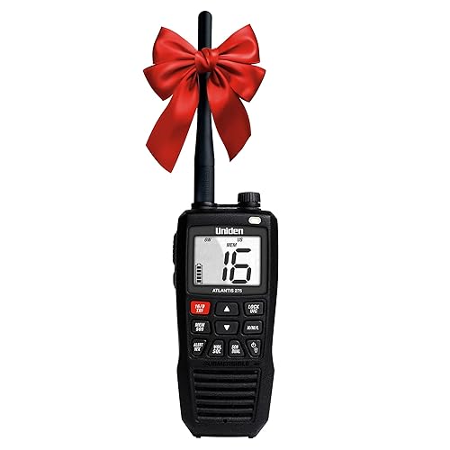 Uniden Atlantis 275 Handheld Two-Way VHF Marine Radio, Floating IPX8