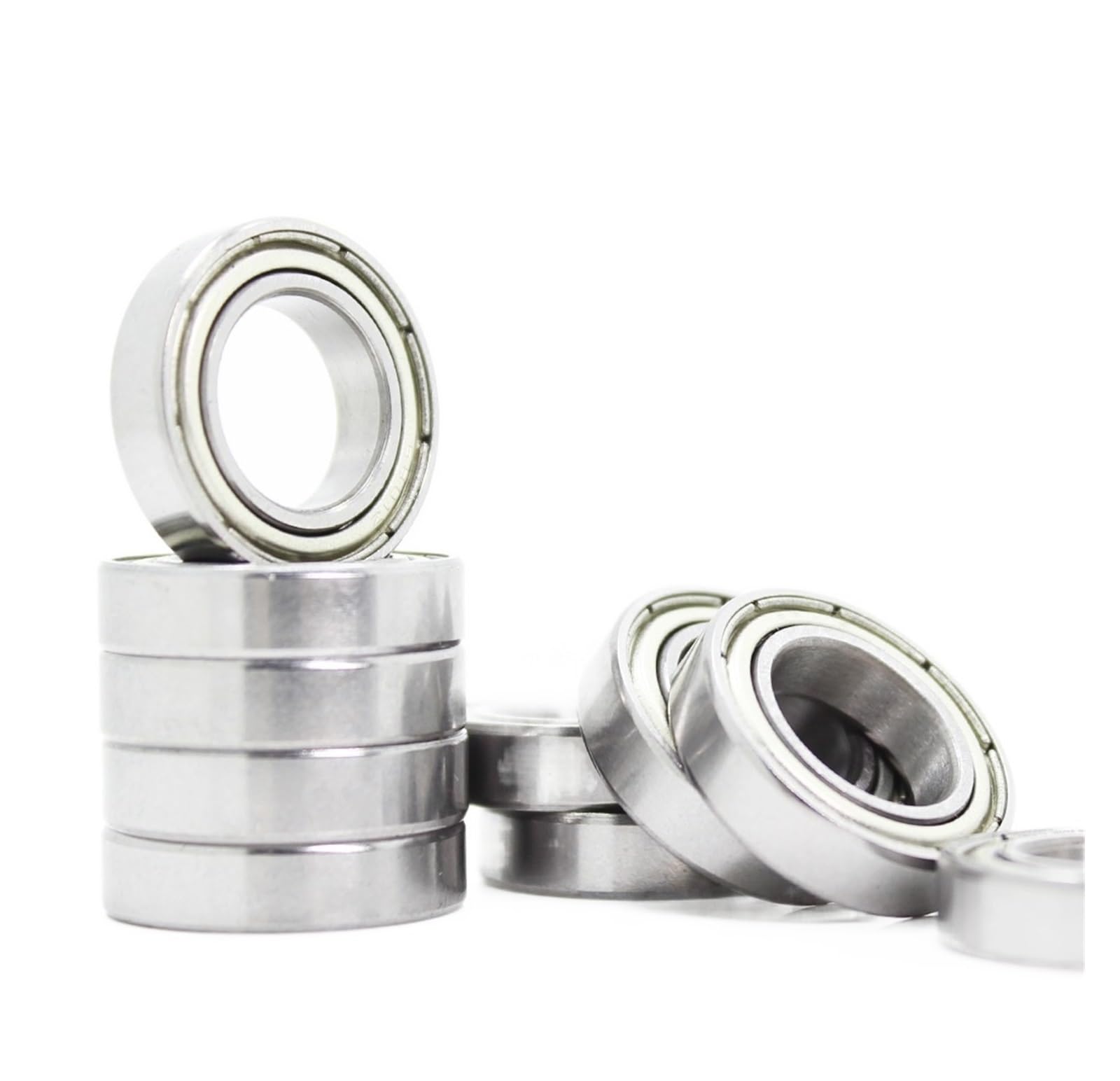 VSPPJYFG Bimetal Seal Shield Micro deep Groove Bearing 10PCS 6801ZZ 12 * 21 * 5mm ABEC-5 Metric Thin Section Ball Bearings