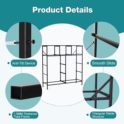 Miniatura 8 de OLIXIS Organizadores de almacenamiento de 9 cajones, organizadores de armario y almacenamiento para ropa, cajón de almacenamiento de tela para sala