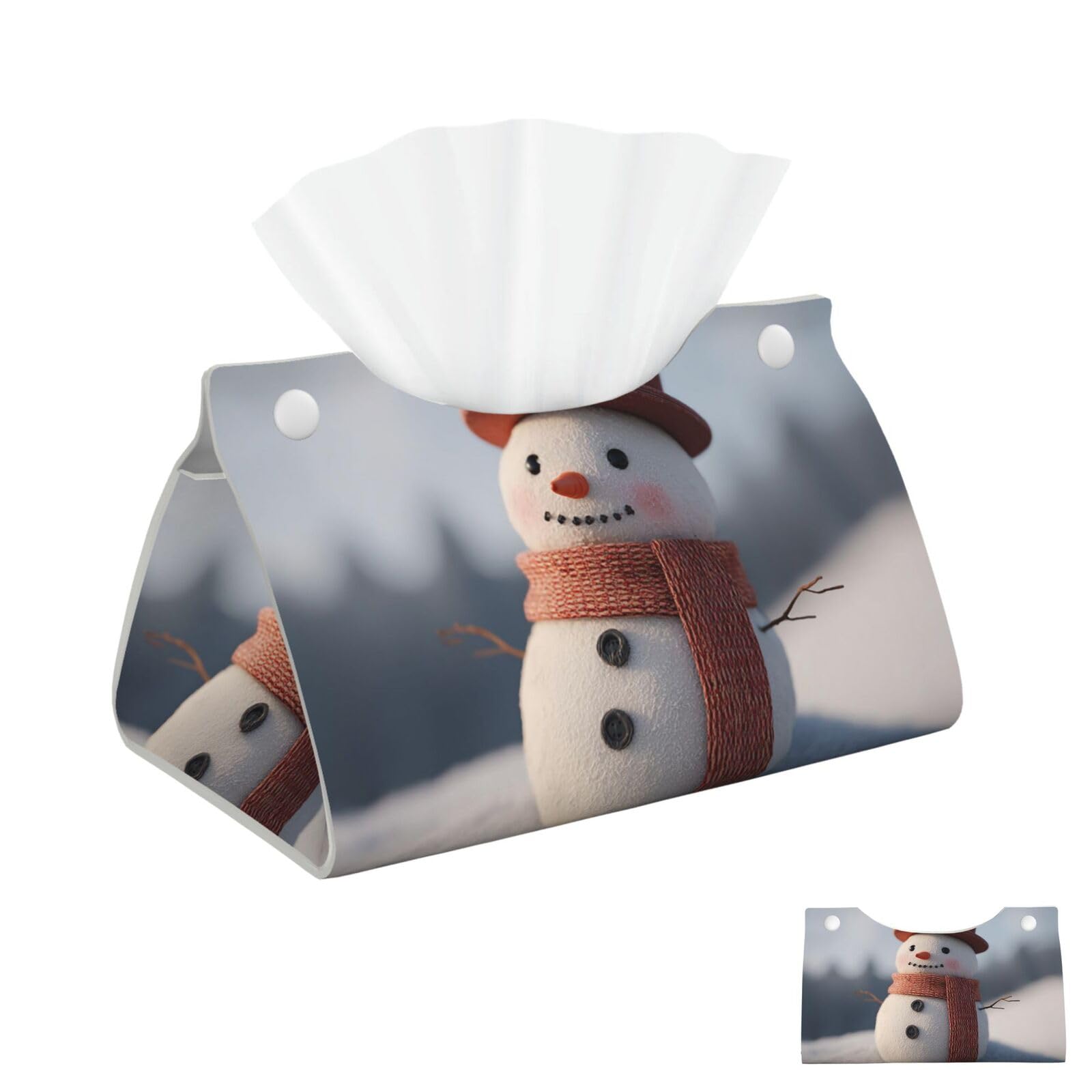 Snowman Tissue Box Cover Square Cube Boxes