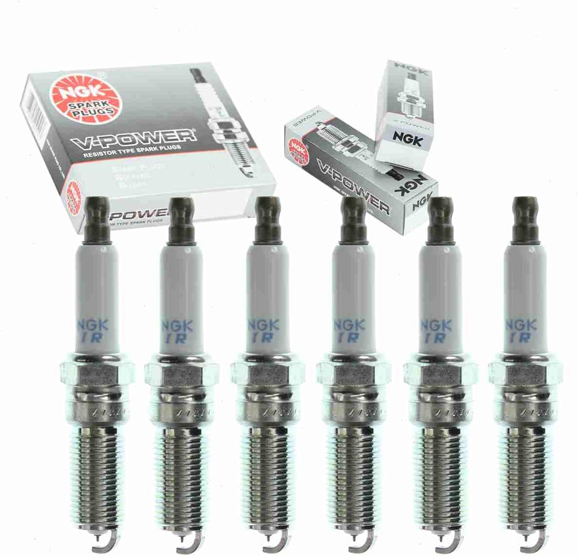 6 pc NGK V-Power Spark Plugs compatible with Dodge Stratus 2.7L V6 2001-2006