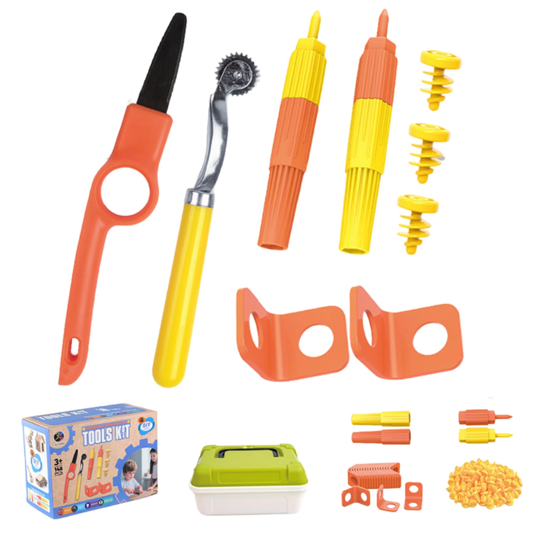 Vistnale Cardboard Tools for Kids, Cardboard Construction Kit 148 PCS Tools Kids Early Educational Toys for Boys and Girls