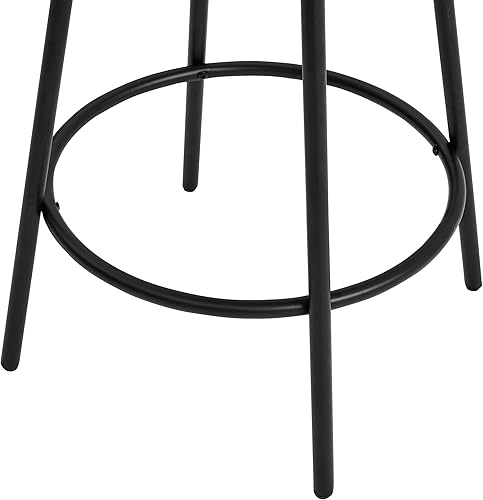 Miniatura 7 de CHITA Taburetes de bar giratorios de altura de mostrador con respaldo, juego de 2 taburetes de bar tapizados de tela, 27 pulgadas de altura del