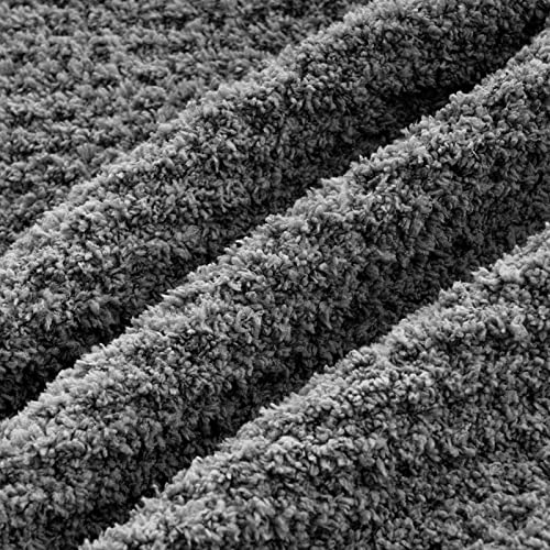 Recyco Super Soft Throw Blankets For Bed, Warm Cozy Knit Blanket Lightweight Fluffy Throw Blanket For Couch Sofa Chair Living Room, Dark Grey, 60X80 Inches, Laundry Bag Included #TOP3