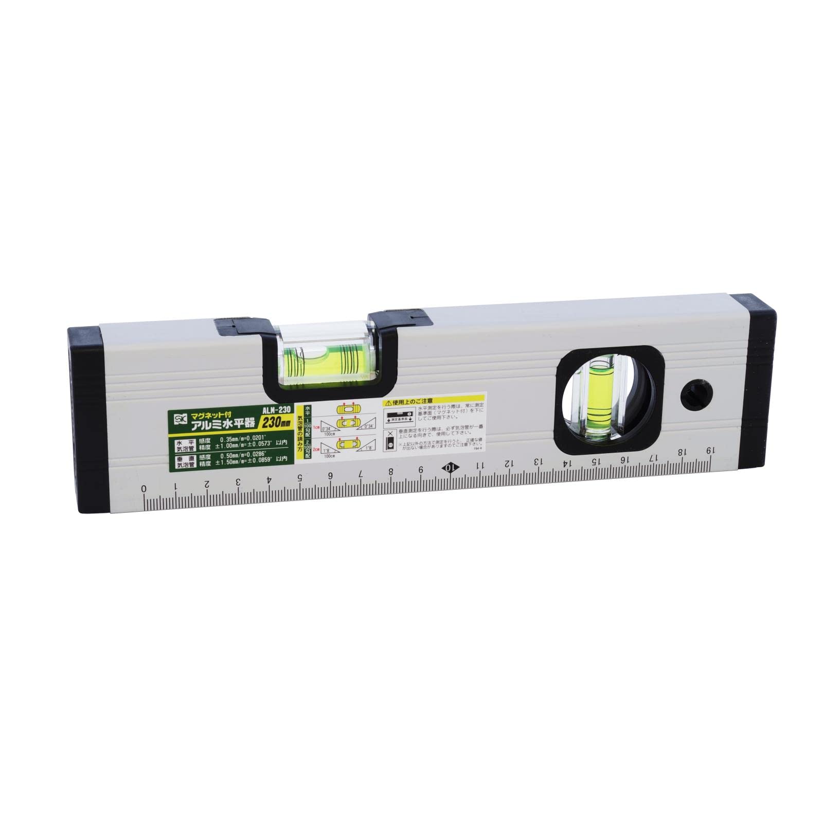 Amazon | 新潟精機(Niigataseiki) SK アルミ水平器 マグネット付 230mm