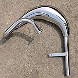 JZSPORTS High Performance Chromed Color Expansion Chamber Muffler 2 Stroke Muffler-for Gas Motorized...
