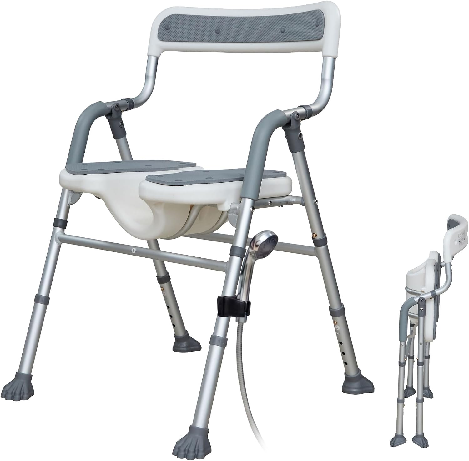 Sgabello Doccia Regolabile 100 kg con Schienale