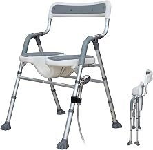 Shower Chair for Elderly People, Shower Chair and Chair for Adult Shower, Adult Shower Seat, Shower Stool, Stool for Shower and Bathroom, Folding with Backrest, 100 kg