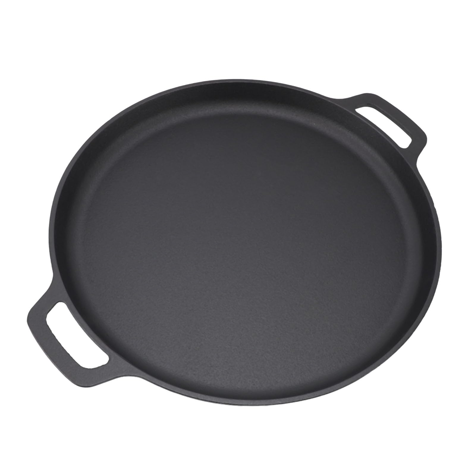 Padella in Ghisa Padella Piatta 35 Cm Fondo Piatto Pancake Pan Riscaldamento Uniforme Design Addensato per Cottura Pancake Crepes Uova per Cuochi Domestici (35 cm)