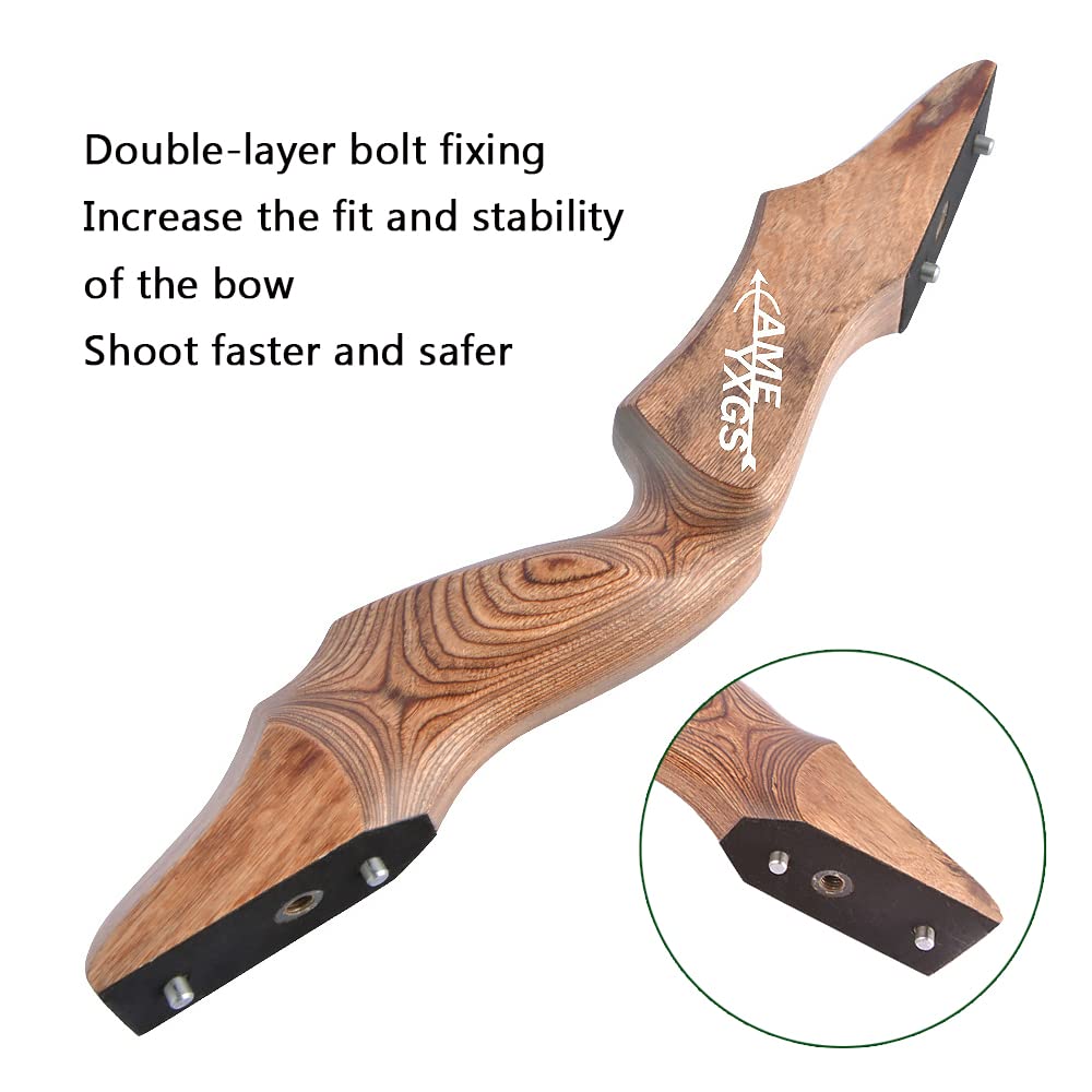 AMEYXGS 60" Takedown Arco Ricurvo e Frecce Set 30-55LBS Tiro Con L'arco Arco Da Caccia con Accessori per Arco per Tiro Al Bersaglio All'aperto Pratica Mano Destra