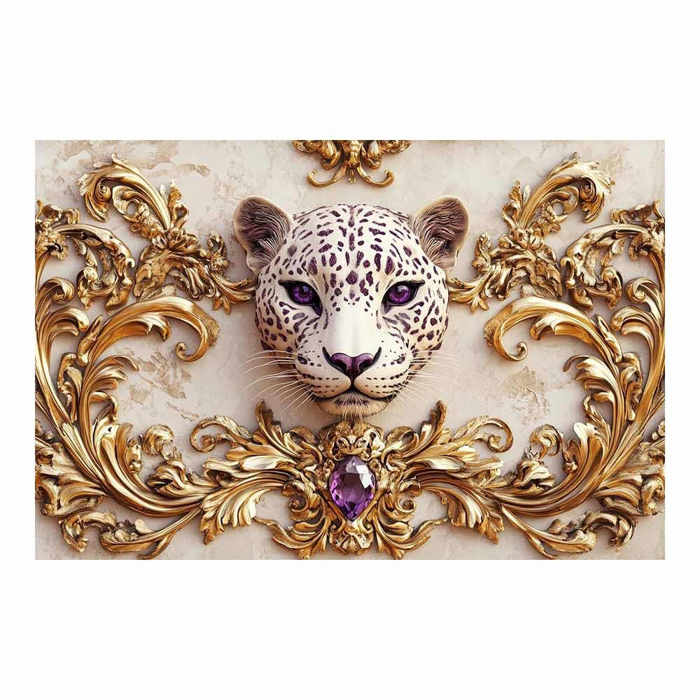 JOSUE Animal Canvas Wall Art Leopard Poster Wall Artworks Pictures for Living Room Bedroom Home Office Decoration(Gold 24)-70x100cm Unframed