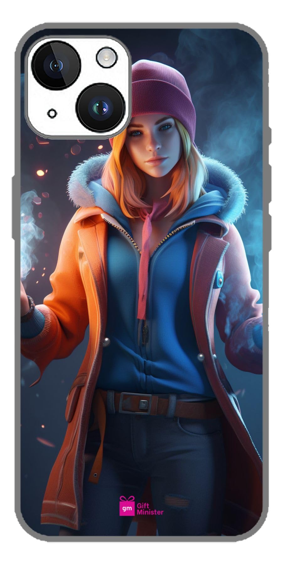 Gift Minister Silicone Designer Cover for Apple iPhone 14 Slate Graycover Caroline Character Arcane Animated Cartoon Falling Love Editorial Key Mobile Art Complementa Flexible 1Pcs 16963