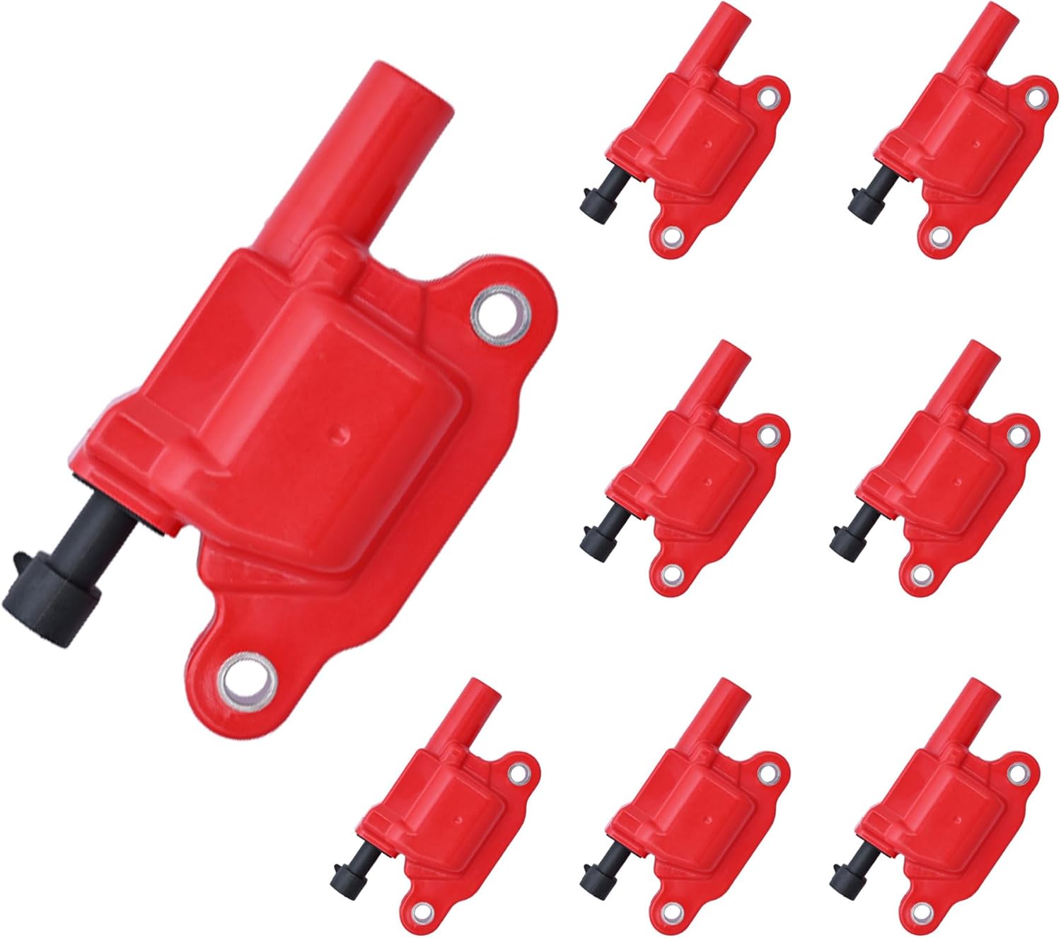 Automotive Replacement Ignition Coil Packs Compatible with Buick Cadillac Avalanche Camaro Silverado Suburban GMC V8 4.8L 5.3L 6.0L Replaces for 12611424 12570616 UF413, Coil Packs Kit of 8 PCS