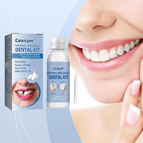 Miniatura 7 de Kit de reparación de dientes, kit de reemplazo de dientes para restauración temporal de dientes perdidos y rotos, cuentas de ajuste térmico para