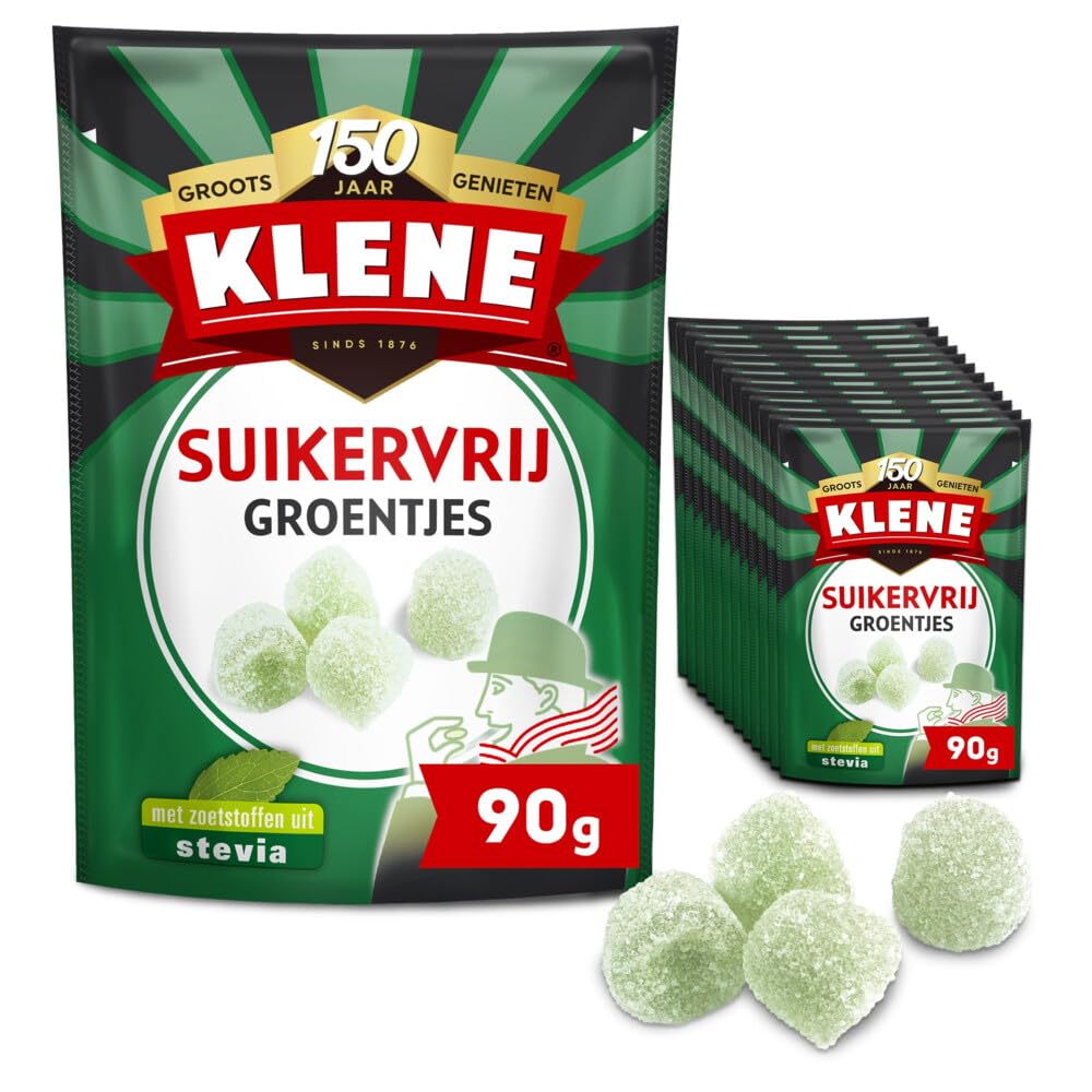 Klene Groentjes - eukaliptussmaak - suikervrij - 90g x 12