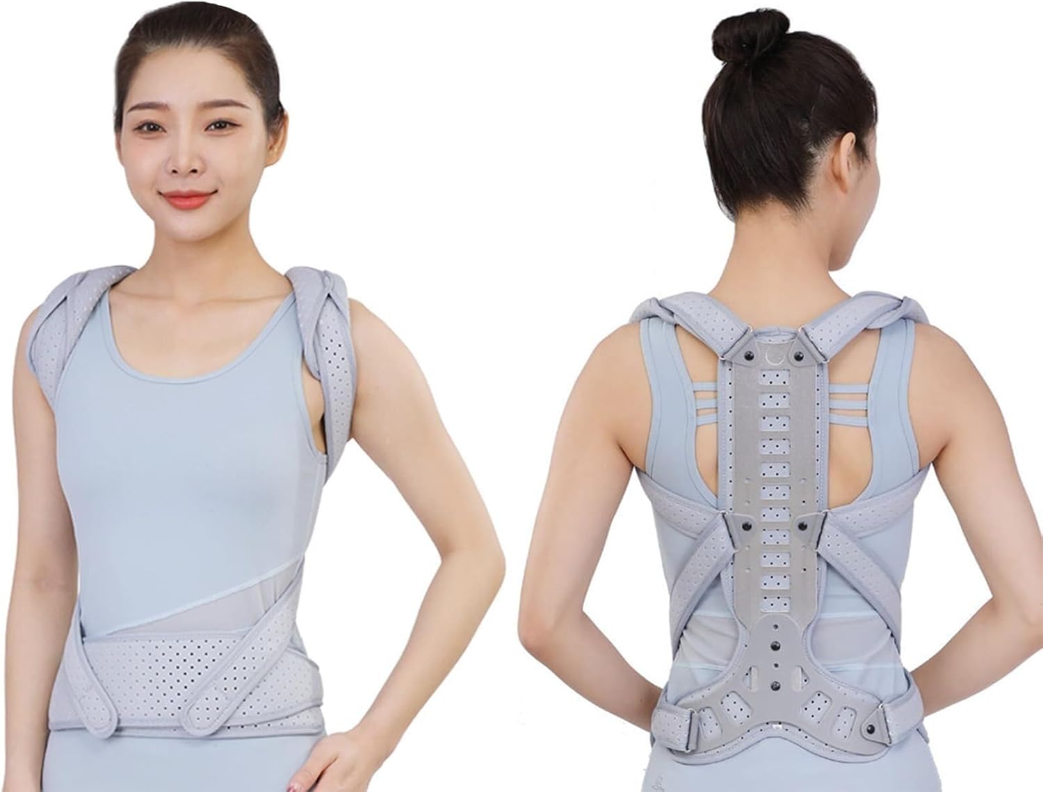 Back Corrector, Unisex Posture Corrector, Spine Immobilization Belt for High and Low Shoulders Hunchback Scoliosis Compression Fractures(Large)