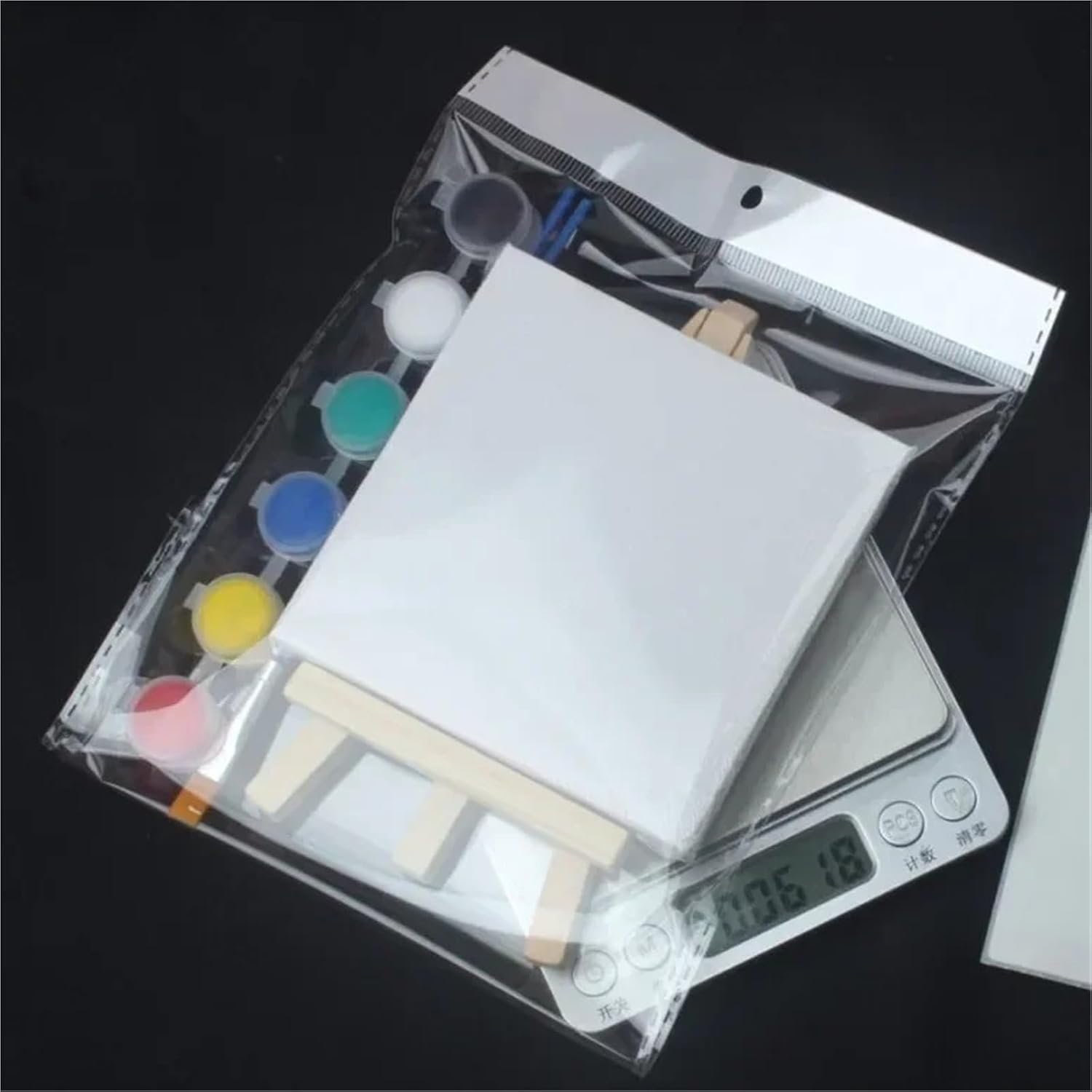 Sturdy 8/16/24set Painting Set Wooden Easel Frame Paints Brushes Blank Canvas Panel Ideal for Oil(24set)