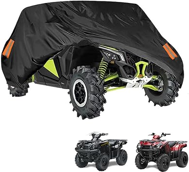 UTV Cover for Hisun Strike 250 2019 2020 2021 2022, All-Weather Heavy Duty Oxford Cloth Protection Covers, Water Resistant Outdoor Storage All-Season Dust Protection,A Orange