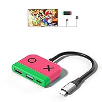 Vista 1 de Kstkry Switch Dock para Nintendo Switch, base portátil con puerto HDMI TV USB 3.0 y carga USB C, compatible con Nintendo Switch Steam Deck MacBook