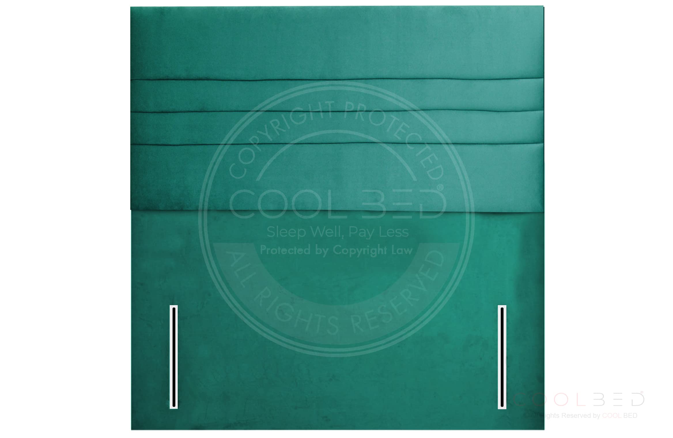 COOL BED Mallard Plush Velvet Mint 54" Inch Floor Standing Headboard for Divan Ottoman Beds (Mallard Plush, King-Size - ใ5FTใ)