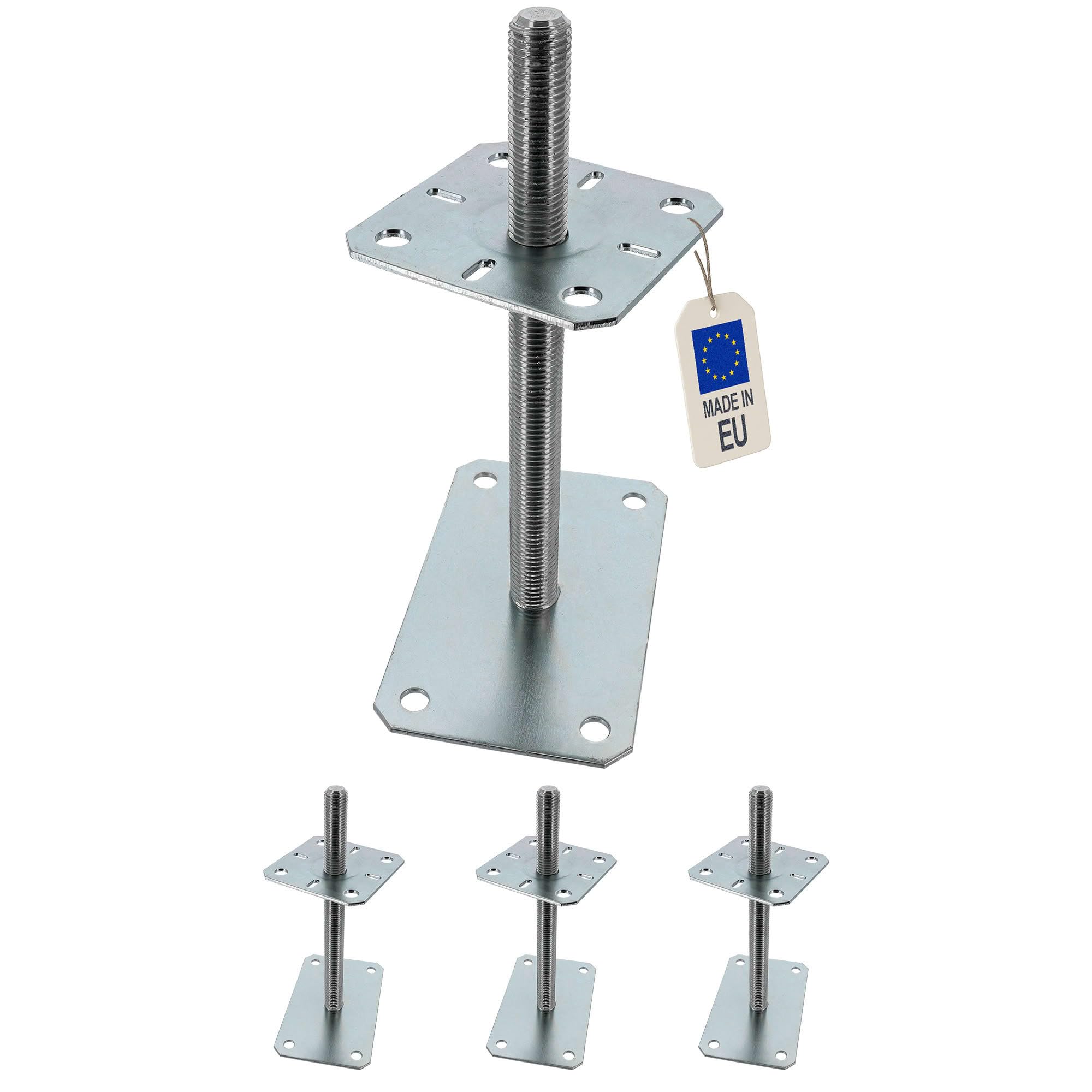 Pied de poteau réglable M20 idéal pour fixer une pergola ou un carport sur terrasse