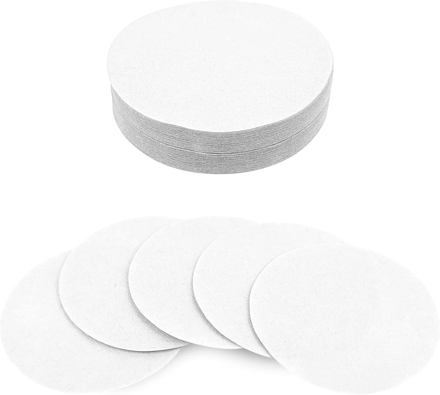 100 Pcs Diameter 2.5 Inches White Disposable Coffee Tea Filters Paper, Suitable for Coffee and Espresso Machines, Moka Pot Filters Paper (100, White)