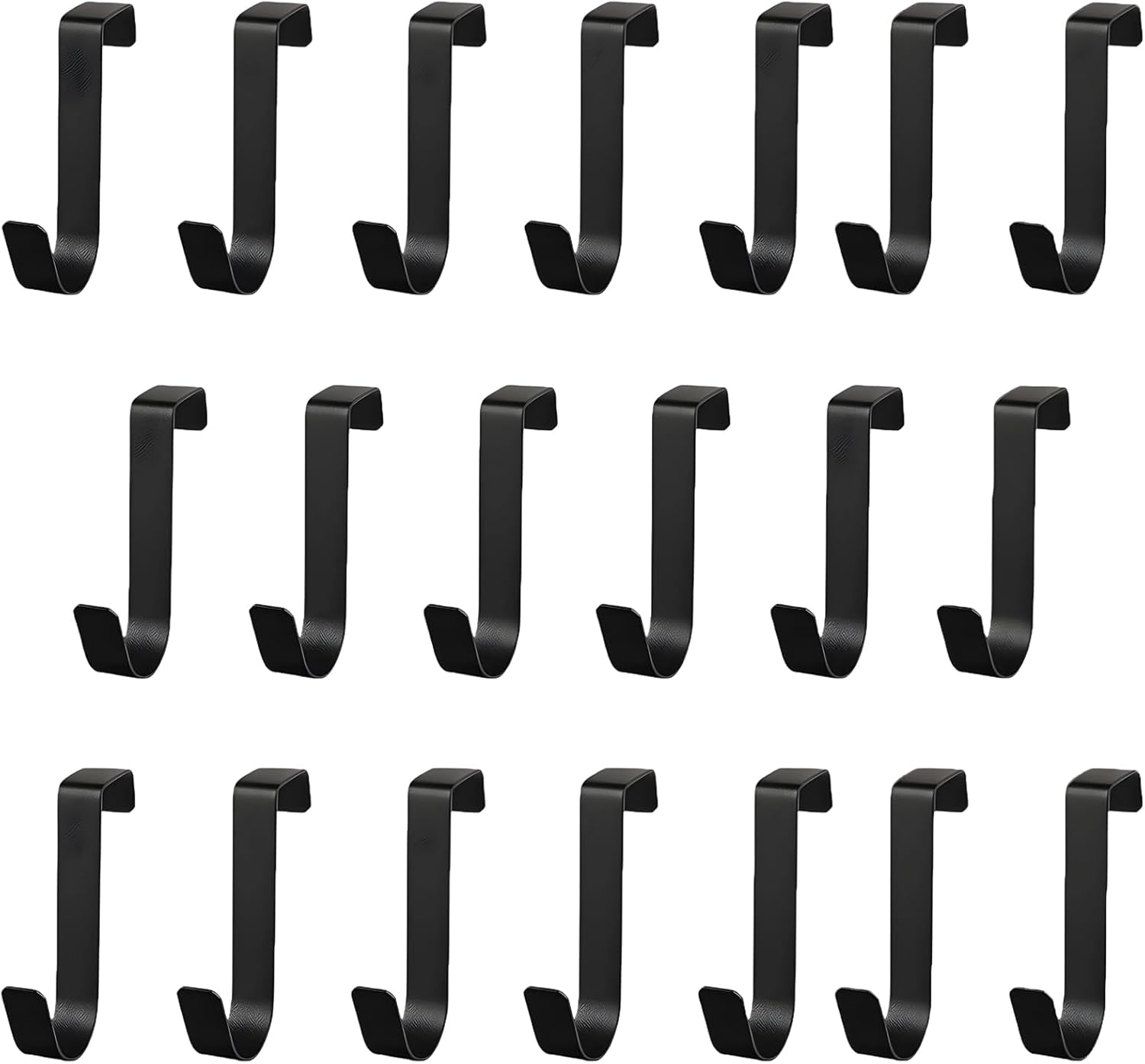 Over Cabinet Door Hooks, 20 Pack Metal Cabinet Hooks for Hanging Towels Clothes and Kitchen Utensils, Bathroom Bedroom and Kitchen Organizer