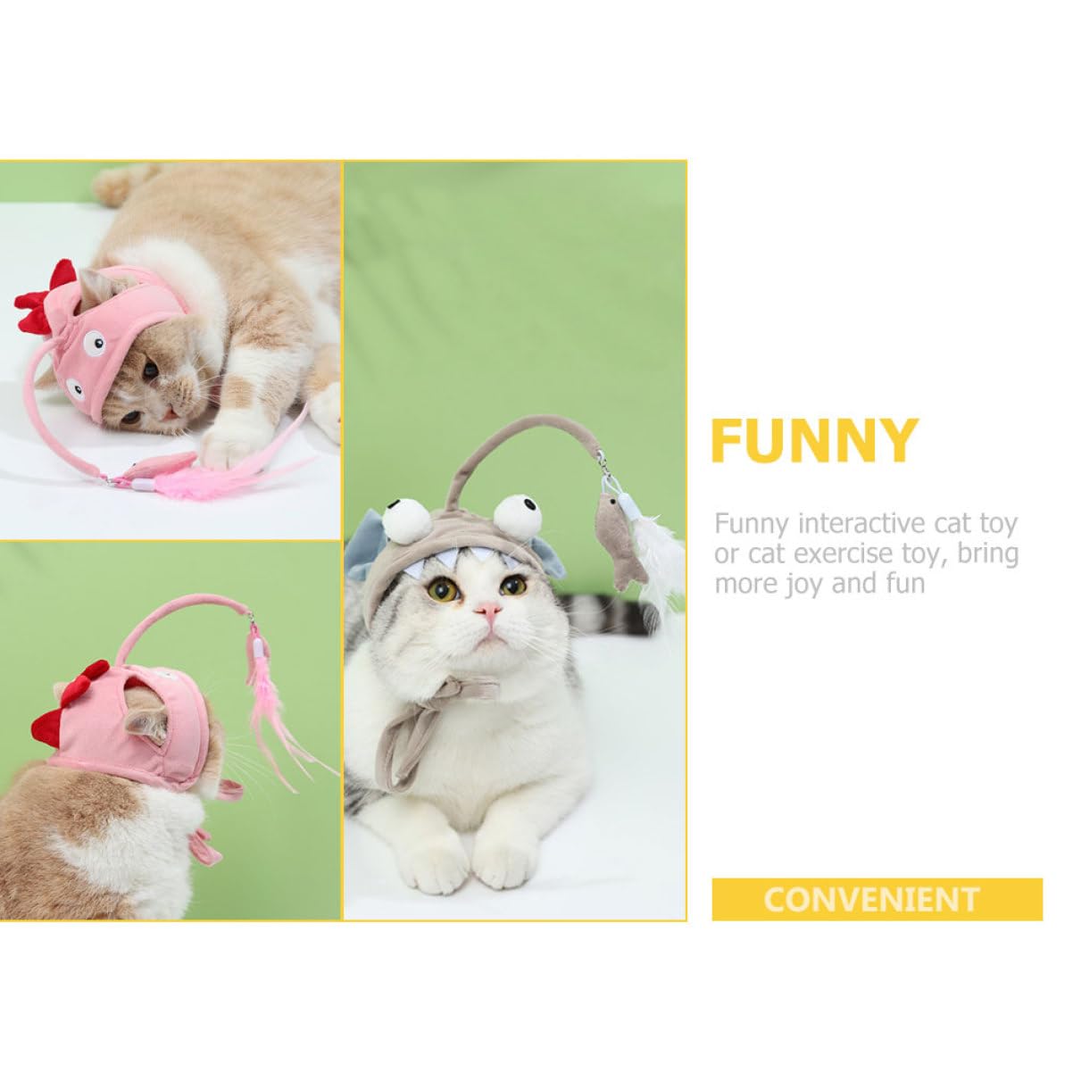minkissy 10 Piezas de Linterna de Cabeza de Juguete Varita de Gato Juguetes interactivos para Gatos de Interior Mascota Cosplay Sombrero Fiesta Disfraz Accesorio Juguetes para Gatos con Varita