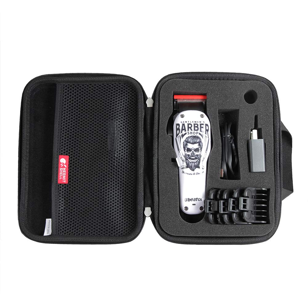 HermitshellTravel Case for BESTBOMG Updated Version Professional Hair Clippers Cordless Haircut Kit Rechargeable 2000mAh Hair Beard Trimmer