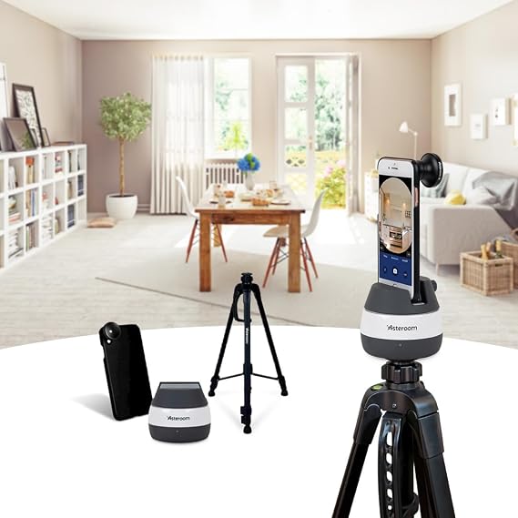 360 Camera 3D Virtual Tour Real Estate Kit - Gear Includes: Tripod, Digital Camera Rotator, Fisheye Cam Lens (Asteroom Phone Case Not Included, Purchased Separately on Amazon)