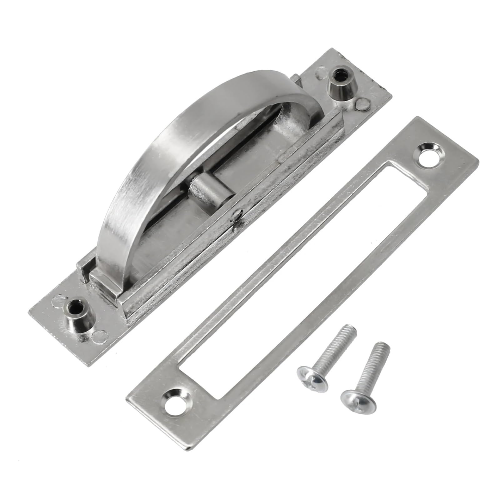 Invisible Recessed Handle, Zinc Alloy Silver Electroplated for Floor Cabinet