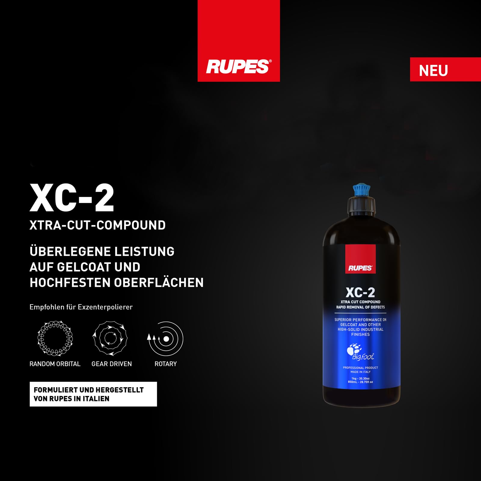 Rupes XC-2 XTRA-CUT-COMPOUND pulido abrasivo