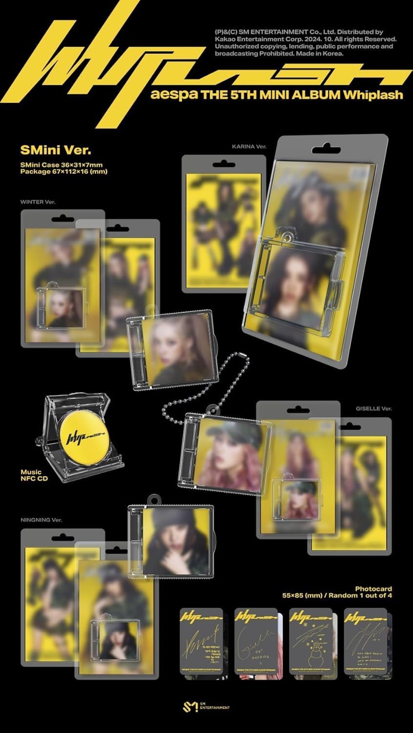 aespa - 5th Mini Album [Whiplash] Smini Ver. (4 ver SET)+ WINTER sticker seller gift