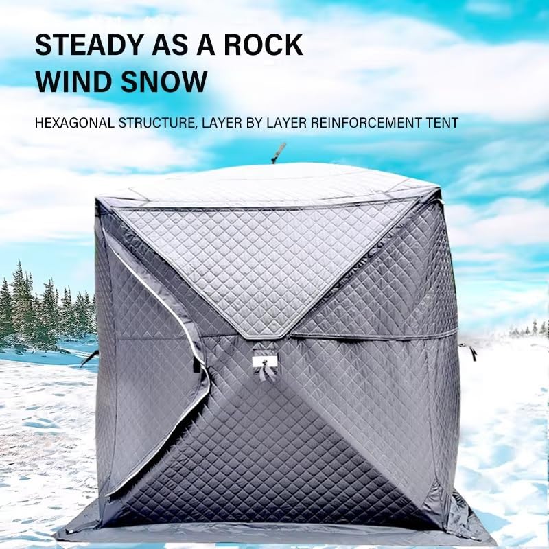 Abri de pêche sur glace avec design isolé pour la pêche en plein air résistante au chaud et au froid