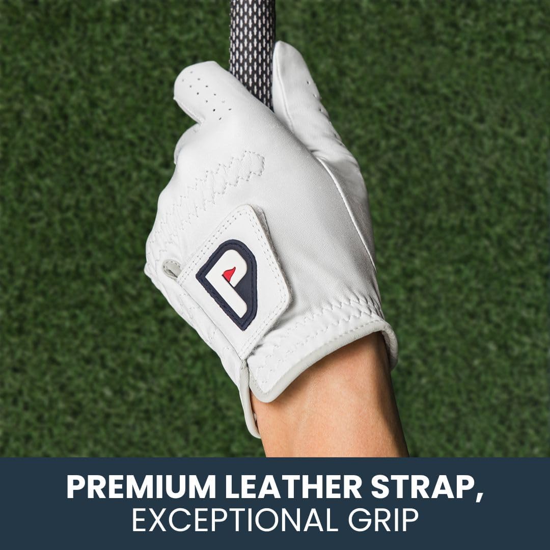 PUR3 Cabretta Leather Golf Gloves Men | Multi-Pack | Real Genuine Ultra Soft Leather Golf Glove | with Ball Marker - Image 6