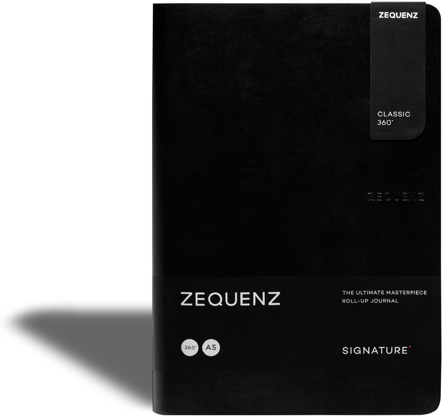 Zequenz クラシック360 シグネチャーシリーズ サイズ:L 色:ブラック 紙:グリッド、ソフトカバーノート ソフトバウンドジャーナル 5.75インチ x 8.25インチ 200枚/400ページ 方眼 グラフ模様 プレミアムペーパー