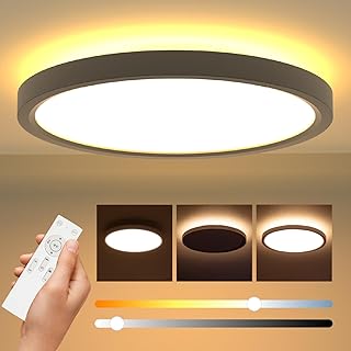 【ｈｉｄｅｍａｓａ】シーリングライト LED 間接照明 調光調色 上下発光 照明器具 節電対策 リモコン操作 タイマー機能 省エネ 薄型 簡単取付 天井照明 和室 洋室 キッチン 寝室 洗面所 リビング 日本語取扱説明書 (単品, 30W)