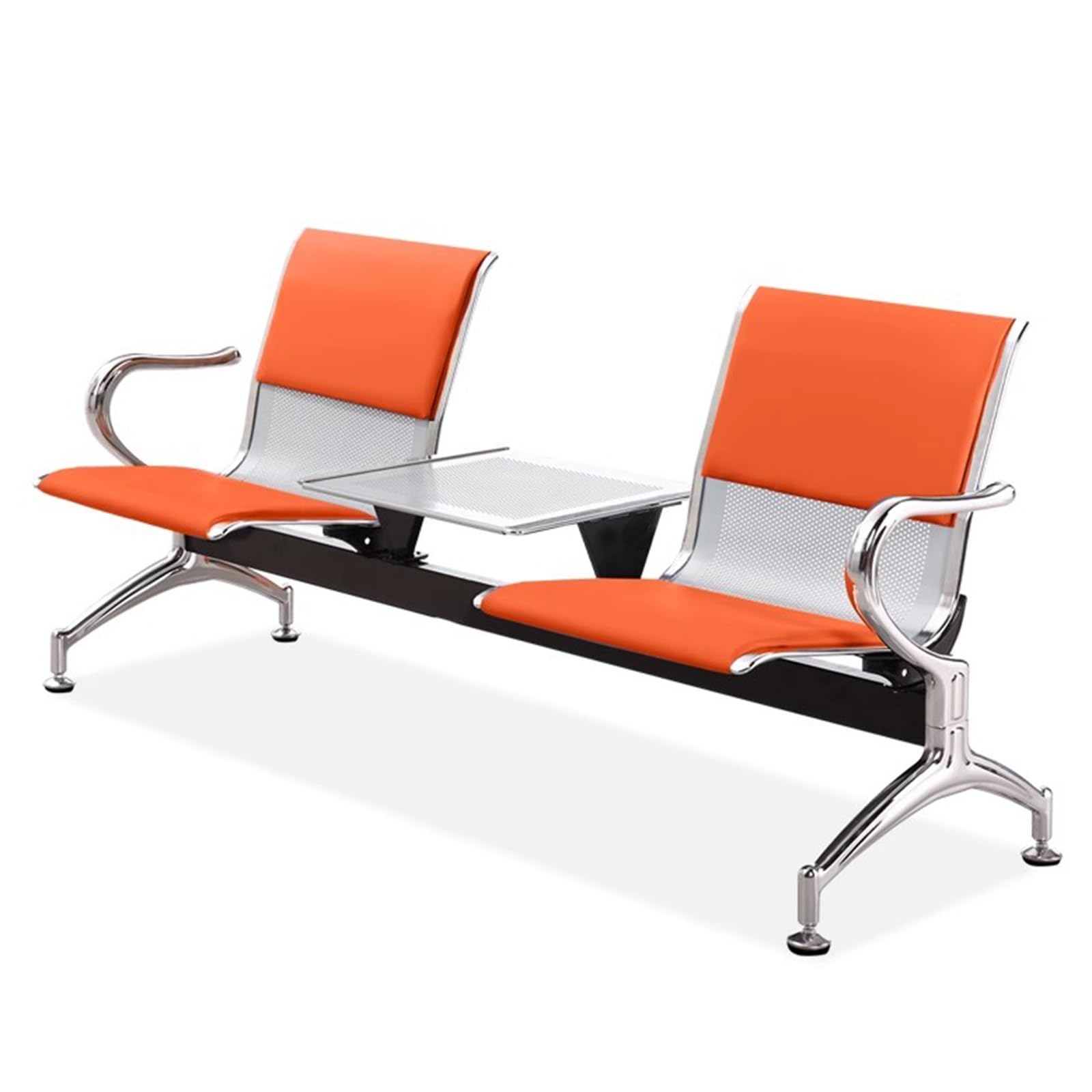 HCZKIUJY Seat PU Leather Waiting Room Chair with Side Table - Comfortable Lobby Furniture for Airports, Banks, Hospitals, Salons & Reception Areas