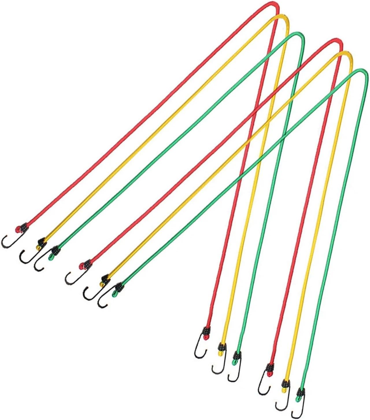 Bungee Cords 24pcs Bungee Cords Hooks Elastic Luggage Ropes Outdoor Tent Belts Camping Hiking Straps Rubber for Outdoor Tent Luggage Rack Camping Cargo