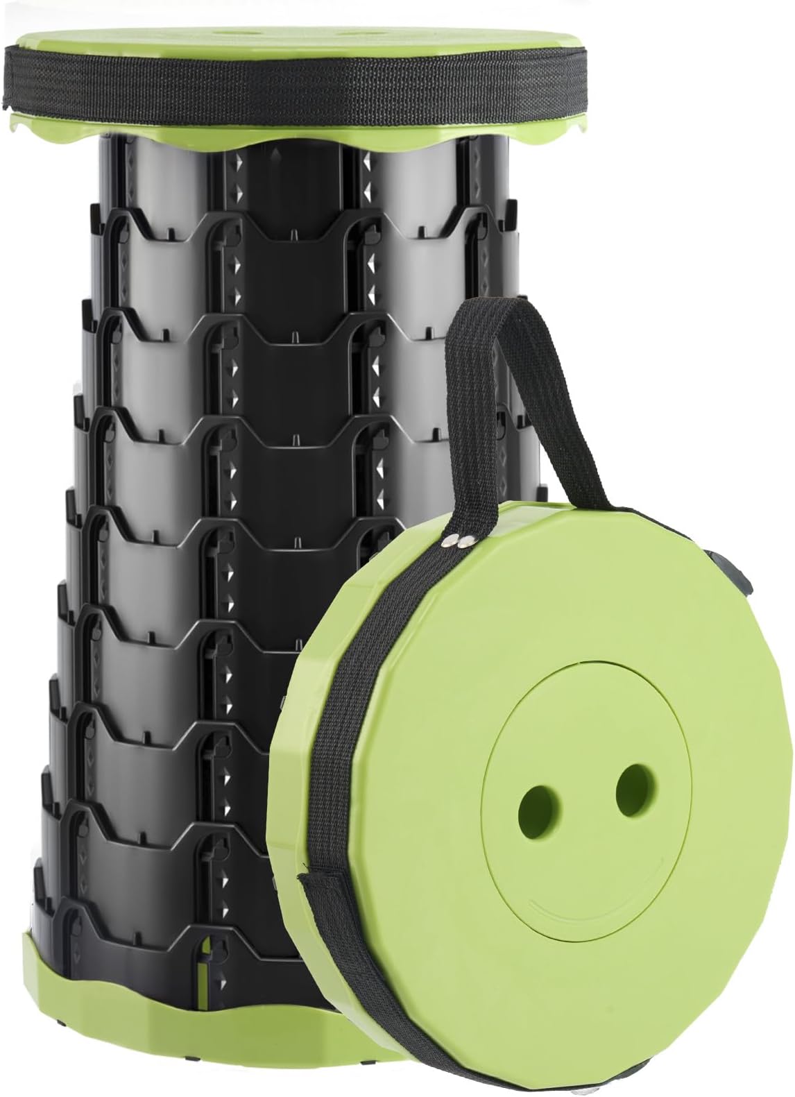 Doseno Upgraded Foldable Stool Thickened, Portable Collapsible Stool Retractable Stool for Fishing, Hiking Tours, BBQ, Parties, Outdoor Activities