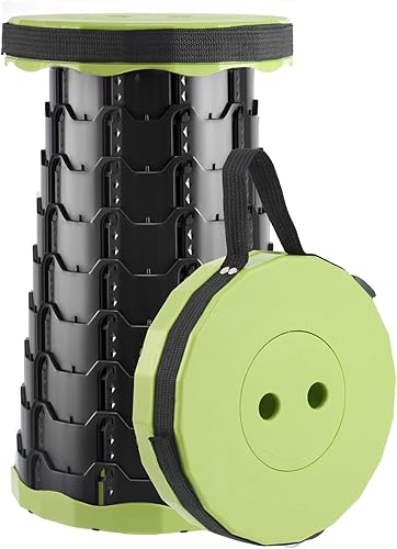 Taburete plegable mejorado grueso, taburete plegable portátil retráctil para pesca, excursiones de senderismo, barbacoa, fiestas, actividades al