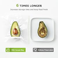 Vista 6 de Bonsenkitchen Vacuum Sealer Bags, 50 Quart 8" x 12" Precut Food Sealer Bags, Commercial Grade, BPA Free, Heavy Duty, Customized Size Vacuum Bags for