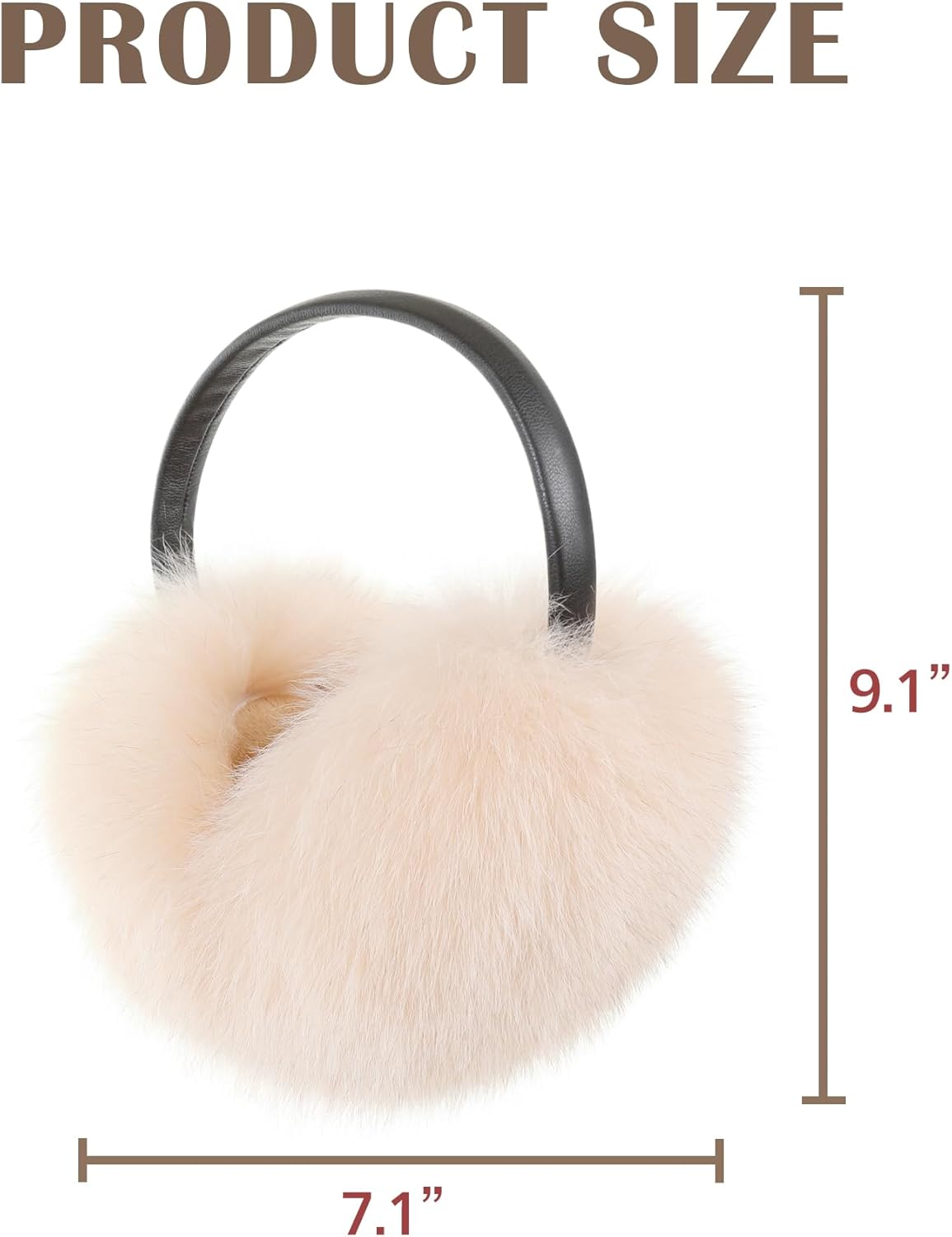 Women Real Fox Fur Earmuffs Girls Winter Cute Warm Furry Fluffy Ear Muffs Outdoor Ear Covers - Image 7