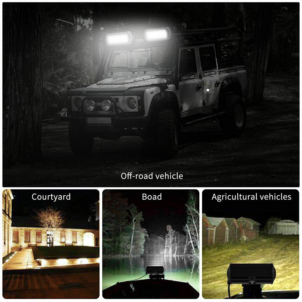 San-Young LED Work Lights for Truck Tractor, 156W 12000lm LED Pods Light Bar 7 Inch Off Road Auxiliary Driving Fog Lights Waterproof 6 Kits