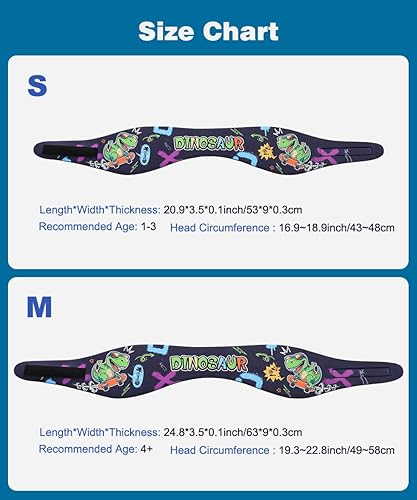 Miniatura 9 de MoKo Diadema de natación para niños y adultos, linda diadema Swinmmers para mantener el agua fuera, impermeable, banda de protección para los oídos