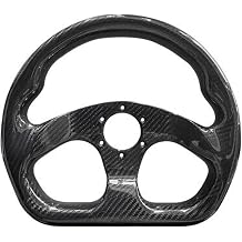 Universal 320mm Real Carbon Fiber Racing Steering Wheel Black 02