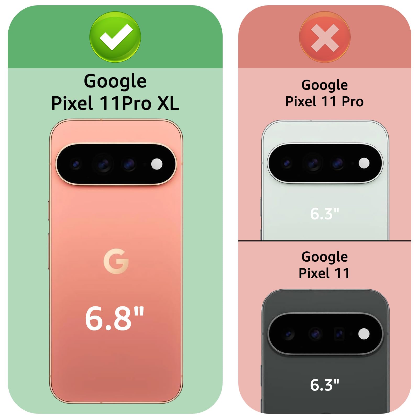 XcaseBar Compatibile con Google Pixel 11 Pro XL 6,8 pollici custodia a portafoglio con cerniera porta carte di credito 【Blocco RFID】, custodia a libro antiurto per donne uomini per Pixel 11 Pro XL