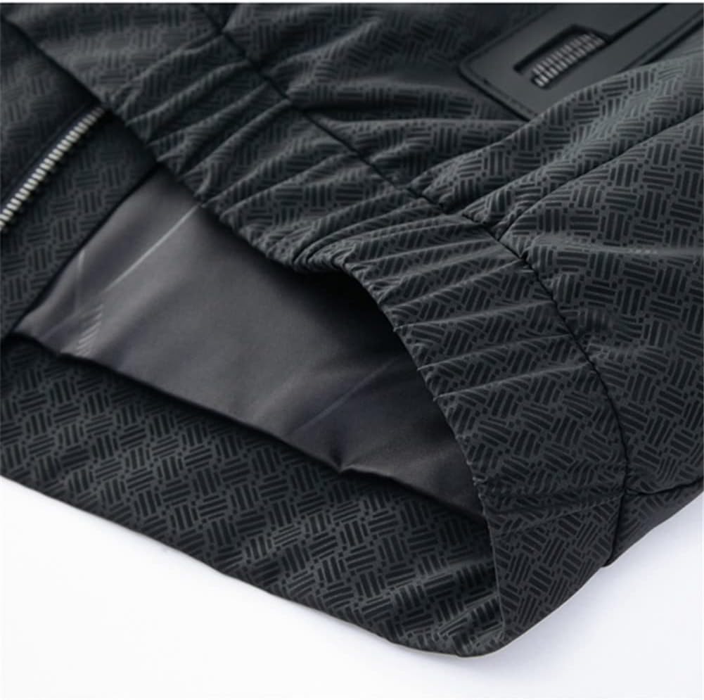 Youllyuu White Duck Down Printed Men's Jackets Stand Collar Zipper Coats Autumn Winter Thicken Coats