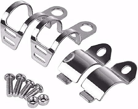 1pair Metal Motorcycle Modified Turn Signal Light Indicator Mount Bracket Clamp 30-45mm Chrome