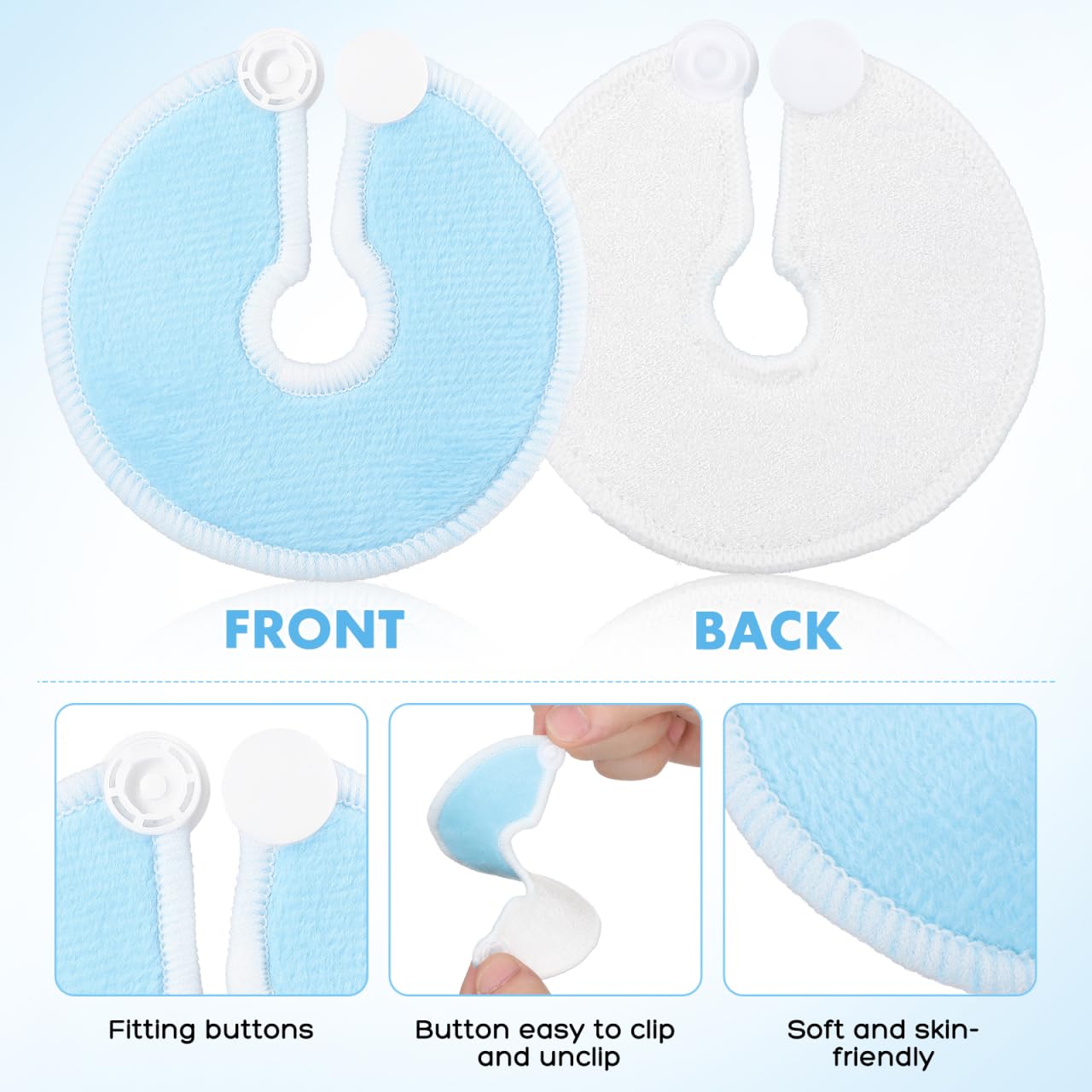 Healifty G-FormröHrchenpolster 28 StüCk Weiche Abdominalpolster FüR Tube Pads Mit Bambusfaser Weich Hautfreundlich Wiederverwendbar Zur Schonenden Fixierung Von ErnäHrungssonden